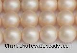 CSB1364 15.5 inches 12mm matte round shell pearl beads wholesale