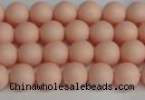 CSB1366 15.5 inches 6mm matte round shell pearl beads wholesale