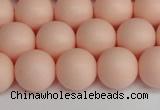 CSB1369 15.5 inches 12mm matte round shell pearl beads wholesale