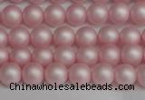 CSB1371 15.5 inches 6mm matte round shell pearl beads wholesale