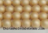 CSB1377 15.5 inches 8mm matte round shell pearl beads wholesale