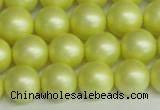 CSB1388 15.5 inches 10mm matte round shell pearl beads wholesale