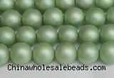 CSB1391 15.5 inches 6mm matte round shell pearl beads wholesale