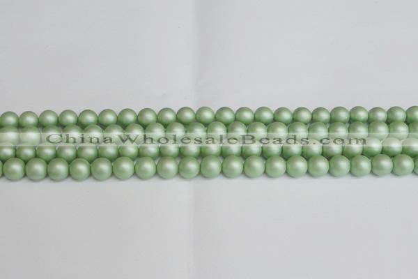 CSB1391 15.5 inches 6mm matte round shell pearl beads wholesale