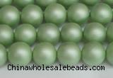 CSB1392 15.5 inches 8mm matte round shell pearl beads wholesale
