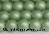 CSB1393 15.5 inches 10mm matte round shell pearl beads wholesale