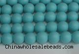 CSB1405 15.5 inches 4mm matte round shell pearl beads wholesale