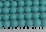 CSB1406 15.5 inches 6mm matte round shell pearl beads wholesale