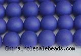 CSB1412 15.5 inches 8mm matte round shell pearl beads wholesale