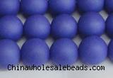 CSB1414 15.5 inches 12mm matte round shell pearl beads wholesale