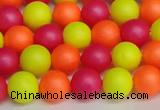 CSB1427 15.5 inches 8mm matte round shell pearl beads wholesale