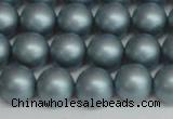 CSB1437 15.5 inches 8mm matte round shell pearl beads wholesale