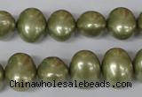 CSB144 15.5 inches 12*15mm – 13*16mm oval shell pearl beads