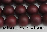 CSB1454 15.5 inches 12mm matte round shell pearl beads wholesale