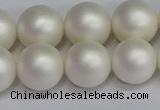 CSB1604 15.5 inches 12mm round matte shell pearl beads wholesale