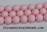 CSB1620 15.5 inches 4mm round matte shell pearl beads wholesale