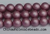 CSB1640 15.5 inches 4mm round matte shell pearl beads wholesale