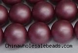 CSB1645 15.5 inches 14mm round matte shell pearl beads wholesale