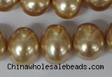 CSB165 15.5 inches 15*18mm – 16*19mm oval shell pearl beads