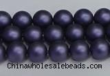 CSB1651 15.5 inches 6mm round matte shell pearl beads wholesale