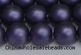 CSB1655 15.5 inches 14mm round matte shell pearl beads wholesale