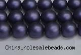 CSB1661 15.5 inches 6mm round matte shell pearl beads wholesale