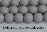 CSB1680 15.5 inches 4mm round matte shell pearl beads wholesale