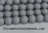 CSB1690 15.5 inches 4mm round matte shell pearl beads wholesale