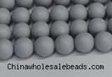 CSB1691 15.5 inches 6mm round matte shell pearl beads wholesale