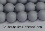 CSB1692 15.5 inches 8mm round matte shell pearl beads wholesale