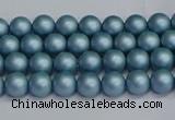 CSB1710 15.5 inches 4mm round matte shell pearl beads wholesale