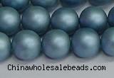 CSB1714 15.5 inches 12mm round matte shell pearl beads wholesale