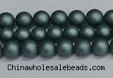 CSB1720 15.5 inches 4mm round matte shell pearl beads wholesale