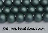 CSB1721 15.5 inches 6mm round matte shell pearl beads wholesale