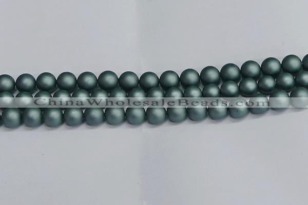 CSB1724 15.5 inches 12mm round matte shell pearl beads wholesale