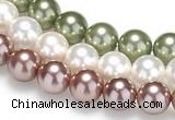 CSB18 16 inches 10mm round shell pearl beads Wholesale