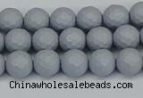 CSB1931 15.5 inches 6mm faceted round matte shell pearl beads