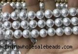 CSB2112 15.5 inches 12mm ball shell pearl beads wholesale