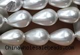 CSB2124 15.5 inches 5*8mm teardrop shell pearl beads wholesale