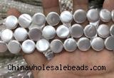 CSB2138 15.5 inches 14mm coin shell pearl beads wholesale