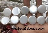 CSB2144 15.5 inches 30mm coin shell pearl beads wholesale