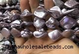 CSB2163 15.5 inches 16*16mm - 18*20mm baroque shell pearl beads