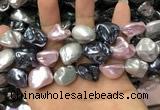 CSB2178 15.5 inches 16*16mm - 20*22mm baroque mixed shell pearl beads