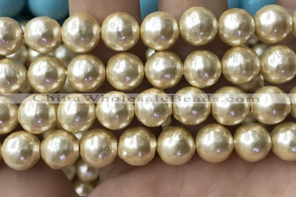 CSB2188 15.5 inches 18mm ball shell pearl beads wholesale