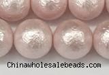 CSB2234 15.5 inches 12mm round wrinkled shell pearl beads wholesale