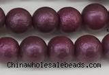 CSB2252 15.5 inches 8mm round wrinkled shell pearl beads wholesale