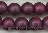 CSB2253 15.5 inches 10mm round wrinkled shell pearl beads wholesale