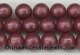 CSB2260 15.5 inches 4mm round wrinkled shell pearl beads wholesale