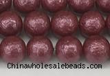 CSB2261 15.5 inches 6mm round wrinkled shell pearl beads wholesale