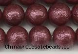 CSB2262 15.5 inches 8mm round wrinkled shell pearl beads wholesale